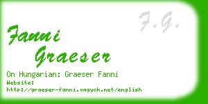 fanni graeser business card